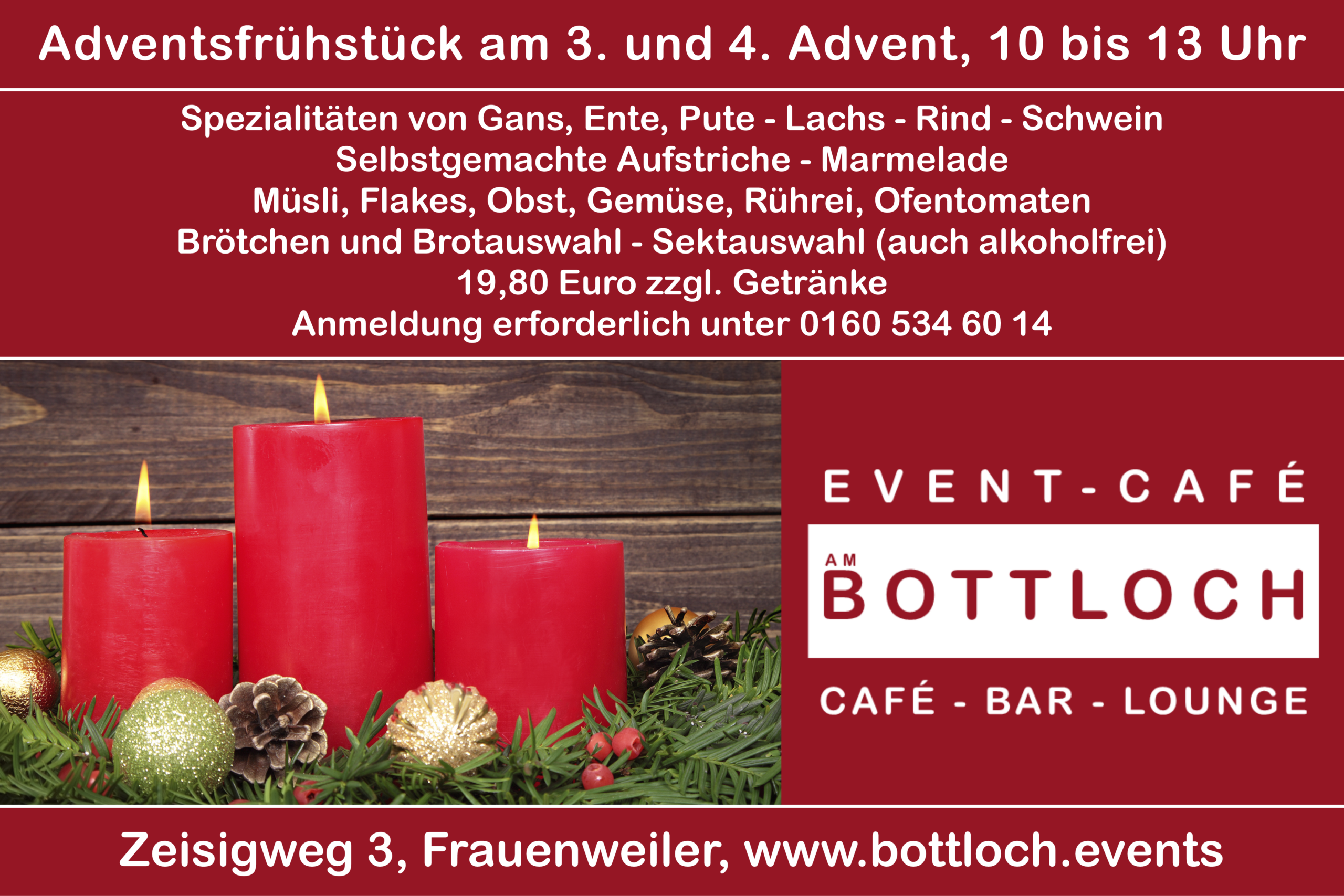 Adventsfrühstück, Frühstück, Frühstück in Wiesloch